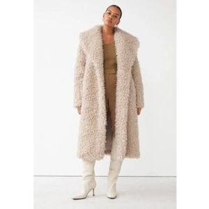 & OTHER STORIES Wide Collar Sherpa Coat Size S